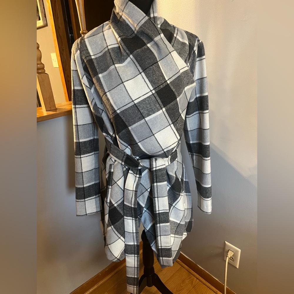 Matilda Jane Women's XS Extra Small Black Plaid Check It‎ Twice Jacket Coat